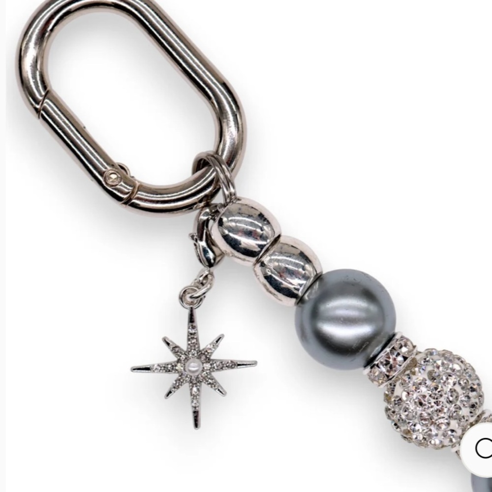 NWT LD Key finder Elegant shining Star Beaded Keychain - Picture 3 of 8